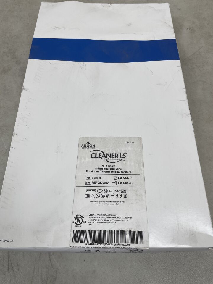 700015 - ARGON MEDICAL - Cleaner 7F Thrombectomy Device, 65cm, (BX/1) - ( Expiry Date: 2025-07-11 )