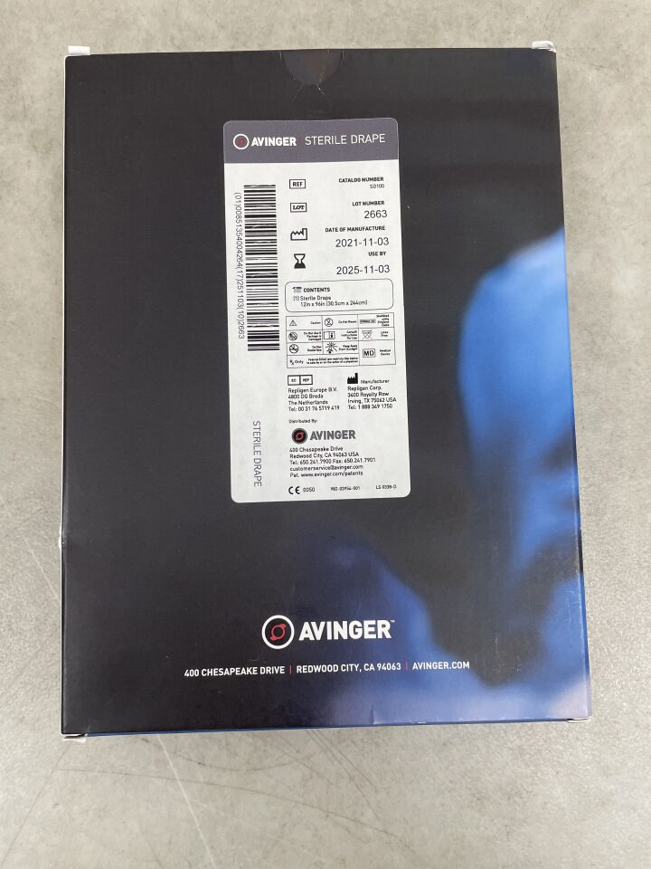 SD100 - AVINGER - Avinger Pantheris Sterile Drape, 12" x  96", (BX/1) - ( Expiry Date: 2025-11-03 )