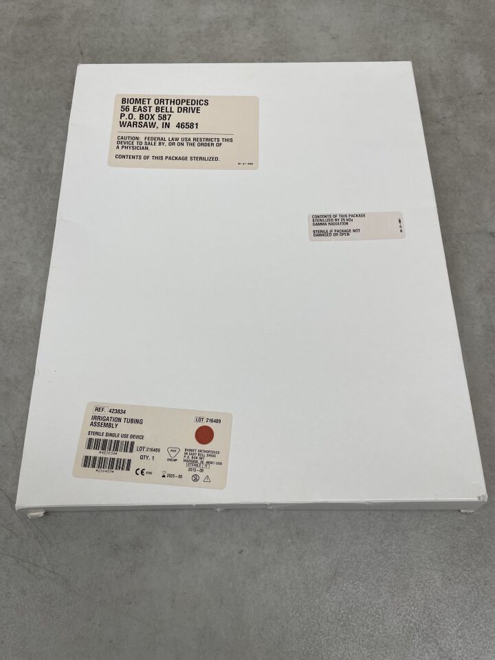 423834 - BIOMET - Ultra-Drive Irrigation Tubing Assembly, (BX/1) - ( Expiry Date: 2025-08-01 )
