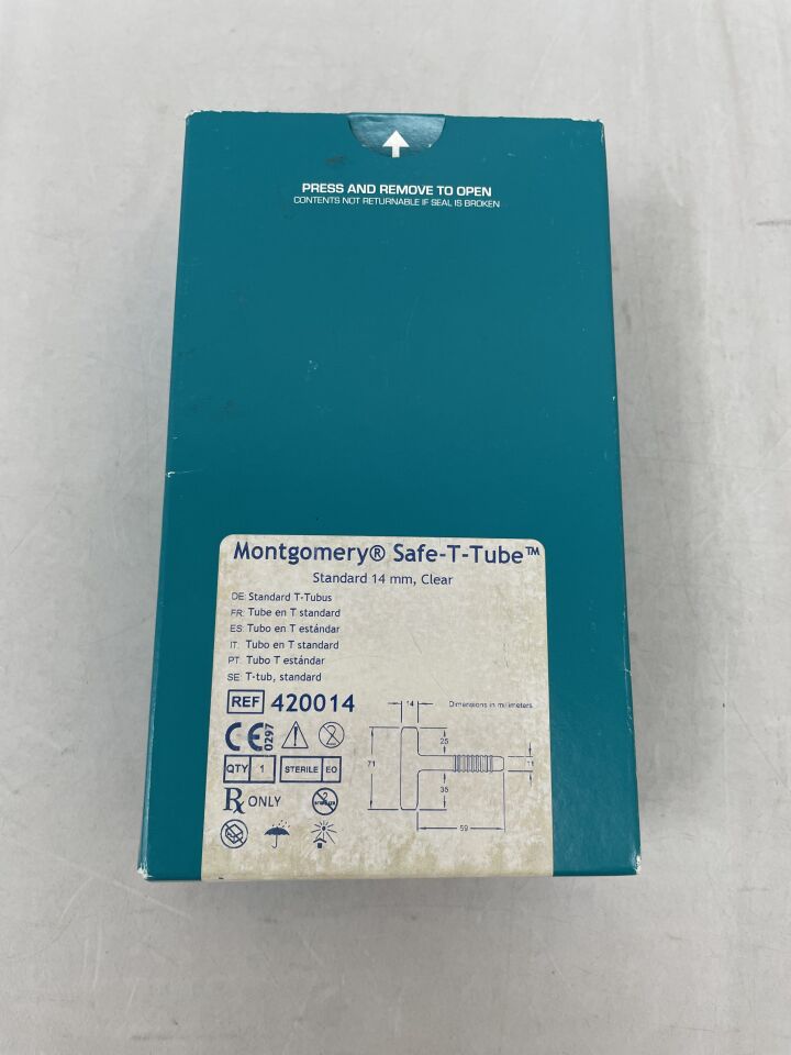 420014 - BOSTON MEDICAL - Safe-T-Tube Tracheal Airway Tube, Size 14mm, Clear, (BX/1) - ( Expiry Date: 2025-03-31 )