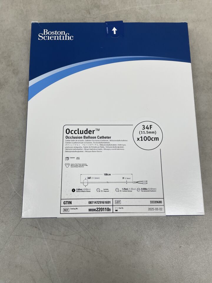 220110 - BOSTON SCIENTIFIC - Occluder Occlusion Balloon Catheter - 34Fr x 100cm, (BX/1) - ( Expiry Date: 2025-08-02 )