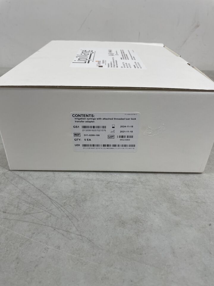 D11-0290-108 - GENESIS BIOSYSTEMS - LipiVage Irrigation Syringe w/Attached Threaded Adapter, (BX/5) - ( Expiry Date: 2024-11-18 )