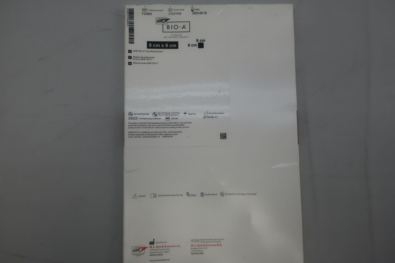 FS0808 - GORE - bio-a tissue reinforcement: 8cm x 8cm, (BX/1) - ( Expiry Date: 2025-09-12 )