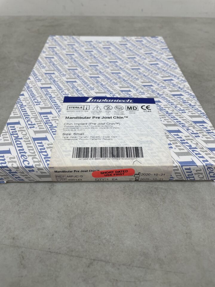 MPJC-S - IMPLANTECH - Mandibular Pre Jowl Chin, Size - Small, (BX/1) - ( Expiry Date: 2025-10-21 )