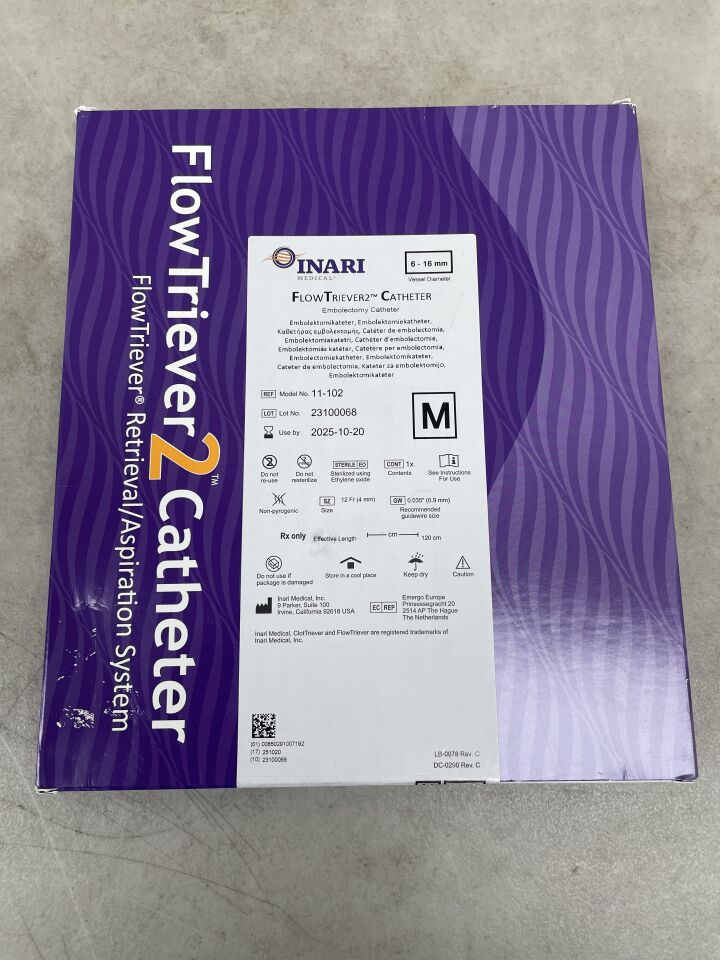 11-102 - INARI MEDICAL - FlorTriever 2 Catheter, Medium, 12Fr, 120 cm, (BX/1) - ( Expiry Date: 2025-10-20 )