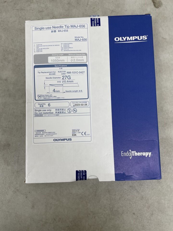 MAJ-656 - OLYMPUS - Single-Use Needle Tip, 4 mm Length, 25G, (BX/6) - ( Expiry Date: 2023-02-28 )