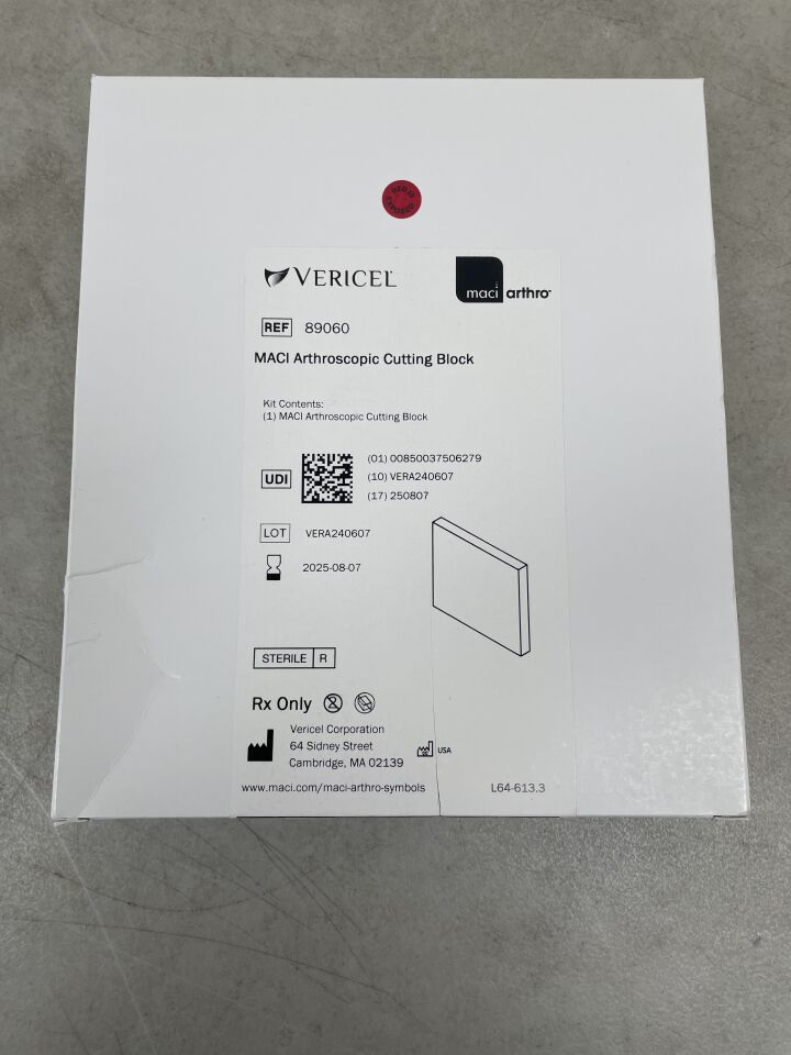 89060 - VERICEL - MACI Arthroscopic Cutting Block, (BX/1) - ( Expiry Date: 2025-08-07 )
