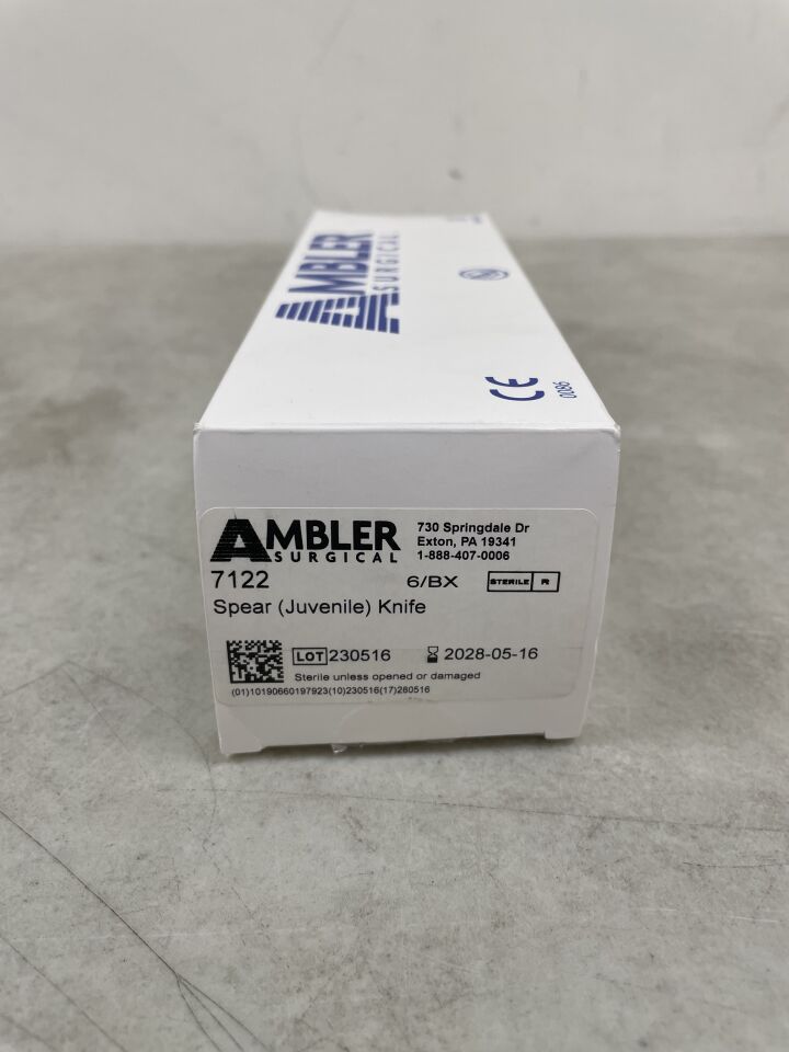 7122 - AMBLER SURGICAL - 青少年用矛形刀（6支裝） - （有效期限至：2028年5月16日）