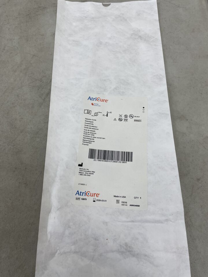 CGG100 - ATRICURE - Guía de selección de AtriClip Gillinov-Cosgrove (EA) - (Fecha de vencimiento: 01/03/2026)