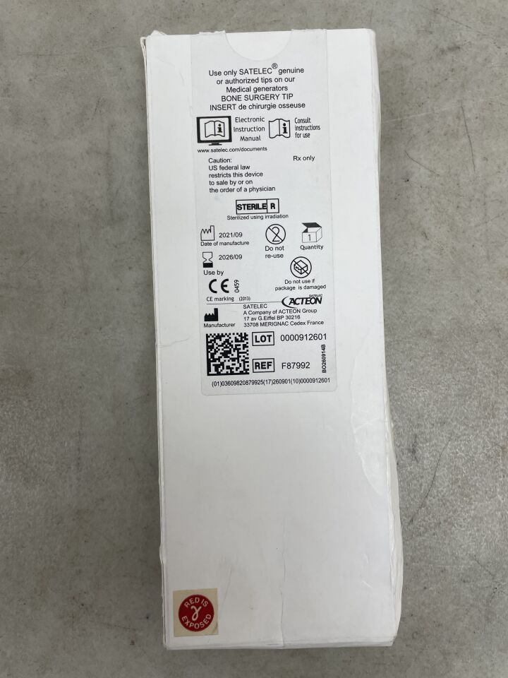 F87992 - MARINA MEDICAL - Piezotomo M+ Punta de sierra redondeada y angular derecha – RHS3R, (Caja/1) - (Fecha de caducidad: 01/09/2026)