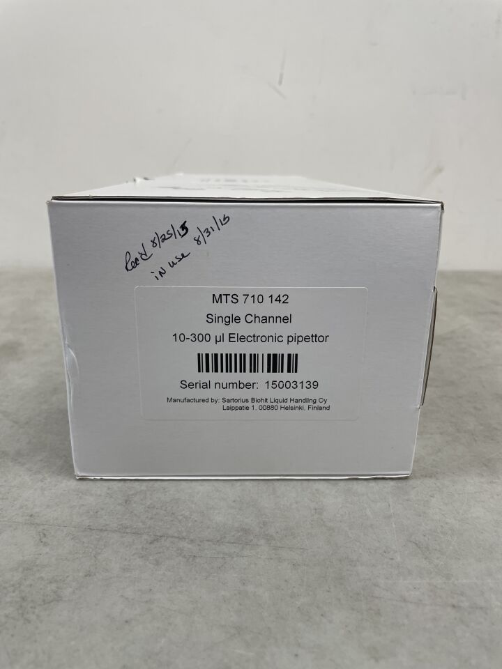 MTS 710 142 - SARTORIUS - Pipeta electrónica monocanal 10-30 µl, (caja/1) - (Fecha de caducidad: 2099-12-31)