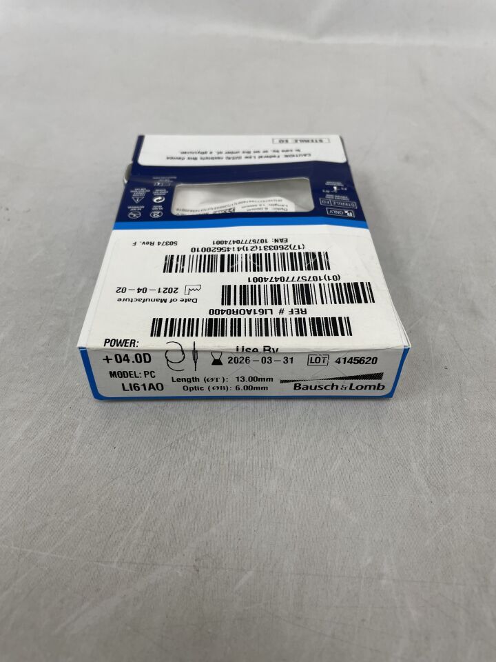 LI61AOR0400 - 博士倫 - SofPort IOL 高級光學非球面鏡片，+4.0D，（）-（有效期限：）