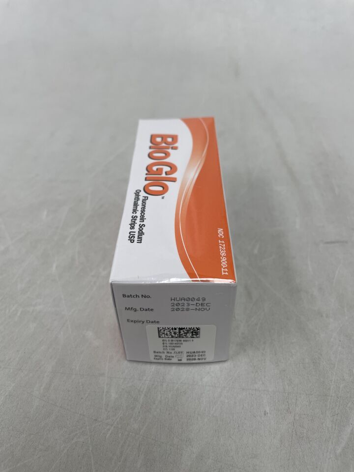 17238-900-11 - BIOGLO - fluorescein sodium ophthalmic strips, 1ml, (BX/100) - ( Expiry Date: 2028-11-30 )