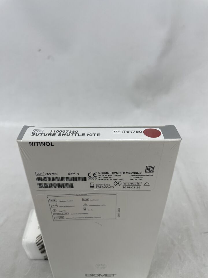 110007380 - BIOMET - suture shuttle kite , (BX/1) - ( Expiry Date: 2028-03-25 )