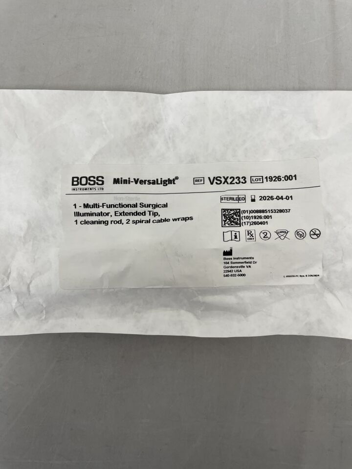 VSX233 - BOSS - Miniiluminador quirúrgico VersaLight con punta Frazier extendida (unidades) - (Fecha de caducidad: 01/04/2026)