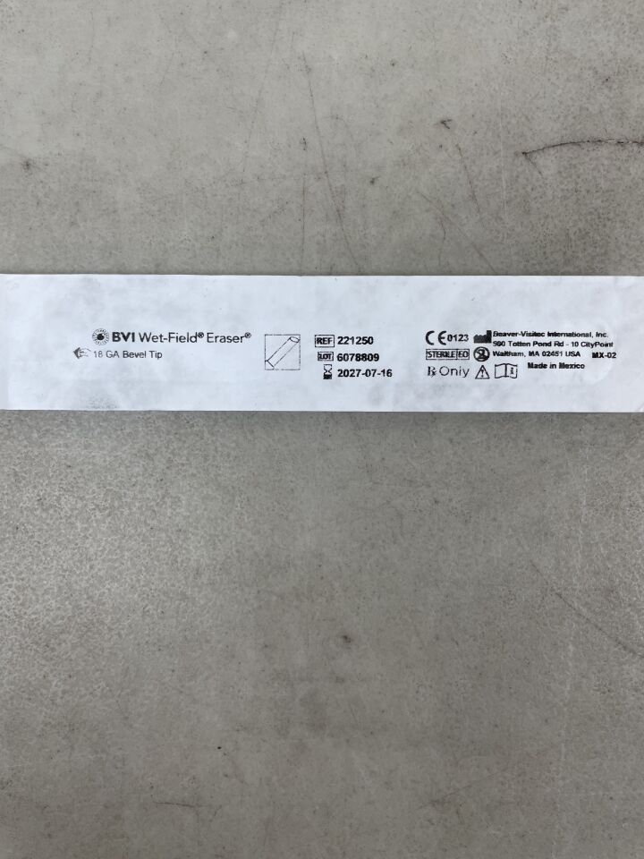 221250 - BVI - Wet-Field Eraser, 18GA Bevel Tip, (EA) - ( Expiry Date: 2027-07-16 )