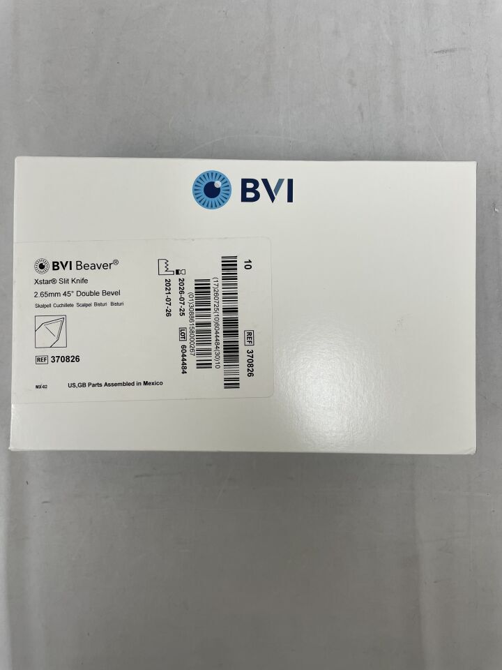 370826 - BVI - Xstar Slit Knife 2.65mm, Double Bevel Up, 45 Degree, (BX/10) - ( Expiry Date: 2026-07-25 )
