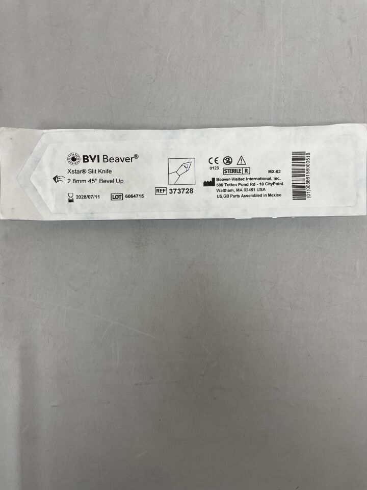 373728 - BVI - Xstar Slit Knife, 2.8mm x 45 Deg Bevel Up, (EA) - ( Expiry Date: 2028-07-11 )