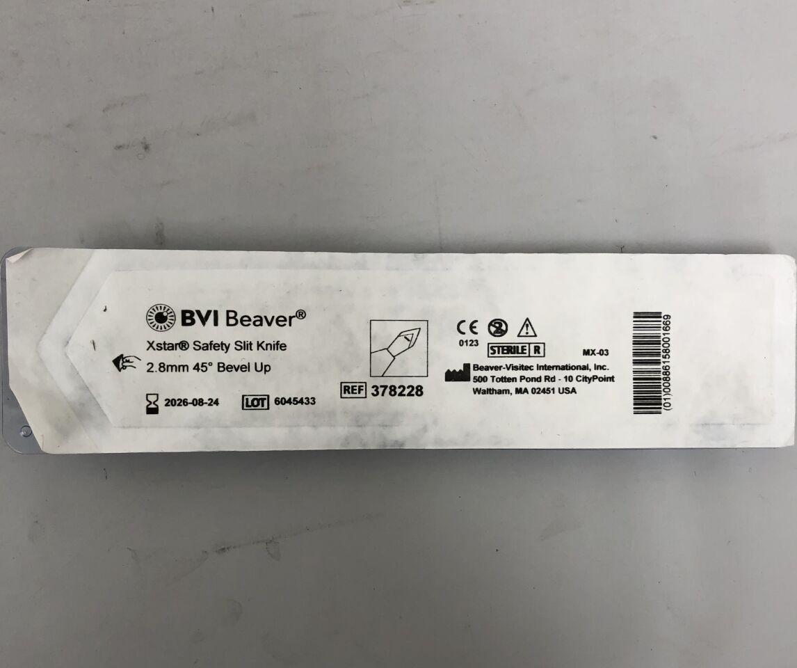 378228 - BVI - Xstar Safety Slit Knife, 2.8mm, 45 degrees, Bevel Up, (EA) - ( Expiry Date: 2026-08-24 )