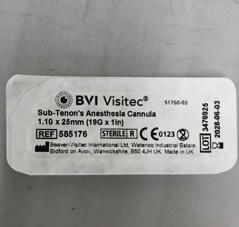 585176 - BVI - Sub-Tenon's Anesthesia Cannula, 19G x 1", (EA) - ( Expiry Date: 2028-06-03 )