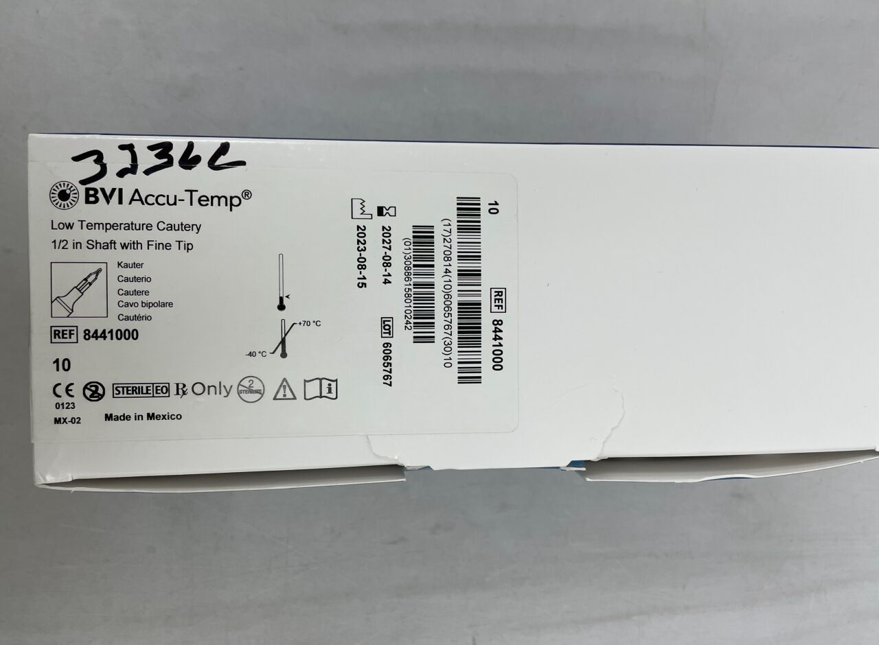 8441000 - BVI - Cauterizador oftálmico AccuTemp, baja temperatura, punta fina de 0,5", (caja de 10) - (Fecha de caducidad: 14/08/2027)