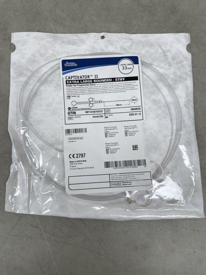 6129 - BOSTON SCIENTIFIC - Captivator II Single-Use Round Stiff Snare, 240 cm Length, 33 mm Loop Width, (EA) - ( Expiry Date: 2025-01-12 )