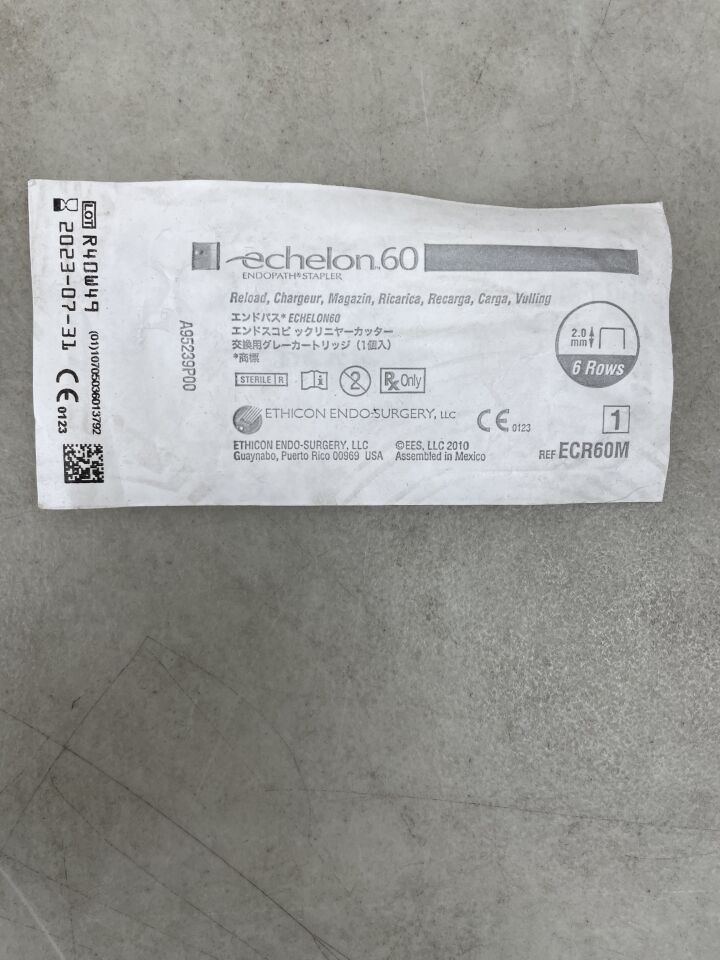 ECR60M - ETHICON - Echelon Endopath Stapler Reload, For 60 mm Endoscopic Staplers, Gray, (EA) - ( Expiry Date: 2023-07-31 )