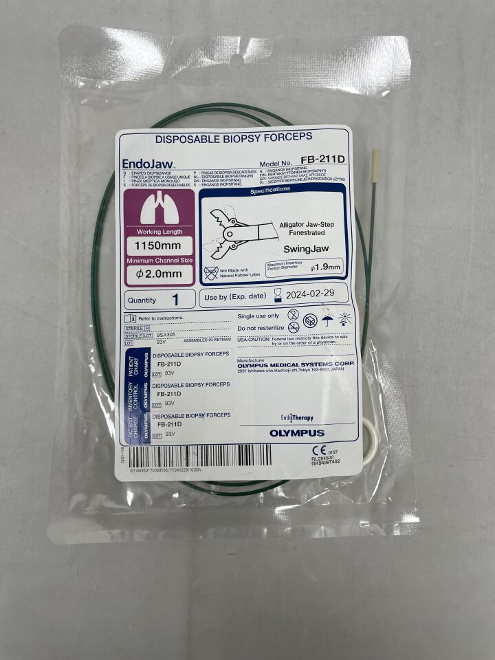 FB-211D - OLYMPUS - EndoJaw Biopsy Forceps Alligator 2.0mm x 115cm, (EA) - ( Expiry Date: 2024-07-31 )