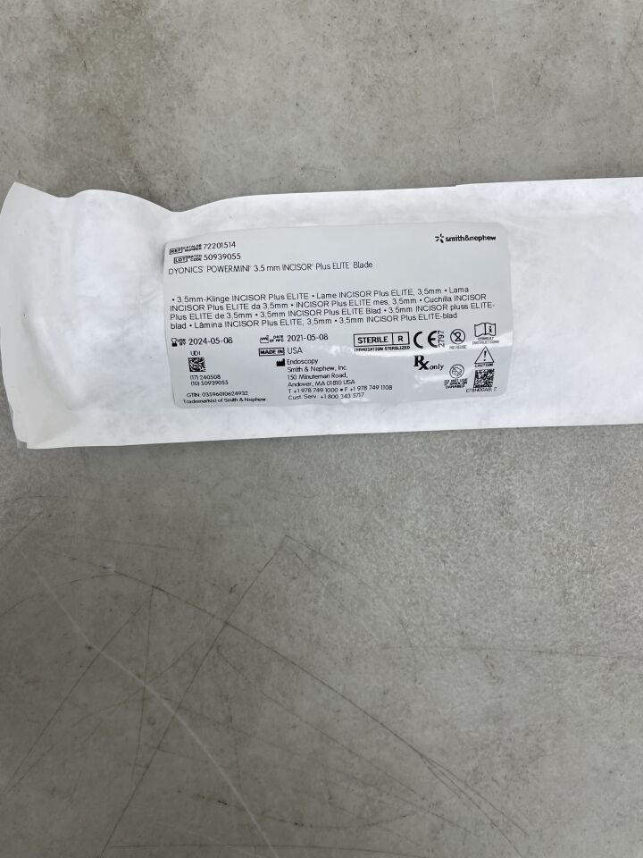 72201514 - SMITH & NEPHEW - Dyonics Endoscopic 3.5mm PowerMini Incisor Plus Elite Blade, (EA)