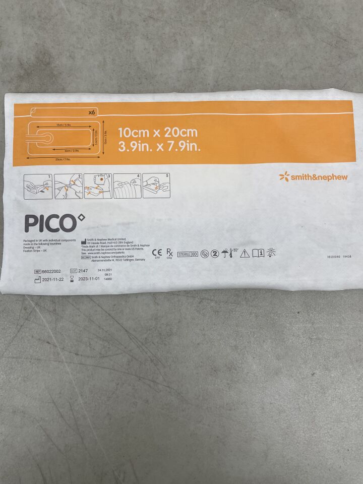 66022002-D - SMITH & NEPHEW - PICO 7 NPWT Dressing, 10cm x 20cm (Dressing ONLY), (EA)