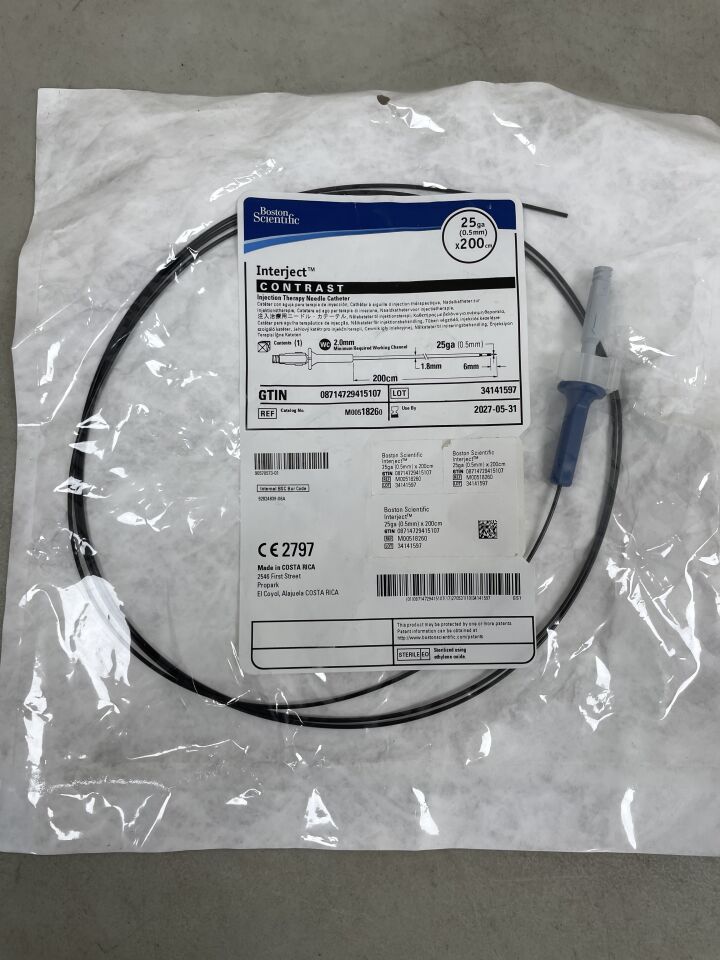 1826  -  BOSTON SCIENTIFIC  -  Interject Injection Therapy Needle Catheter - CONTRAST - 25Ga x 200cm , ( EA )  -  ( Expiry Date : 2027-05-31 )