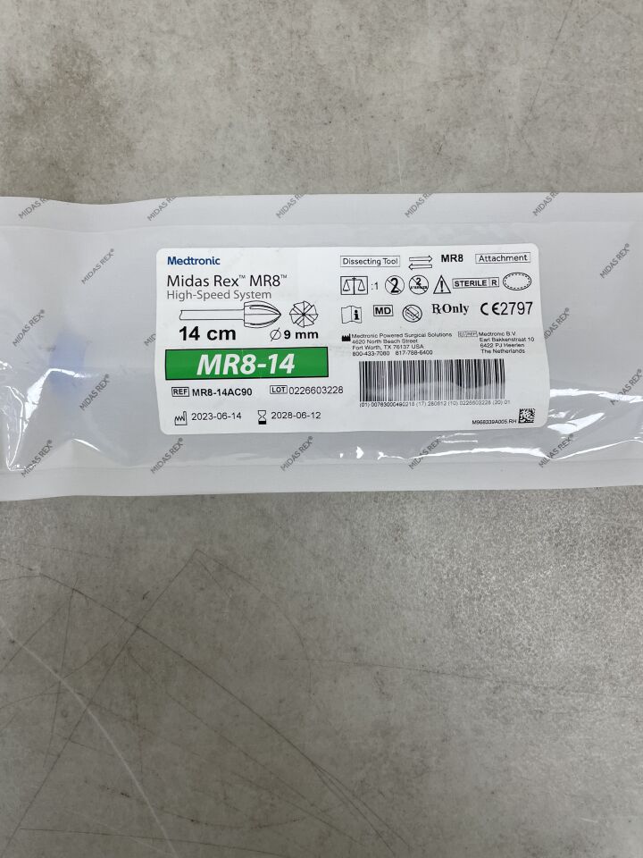 MR8-14AC90  -  MEDTRONIC  -  Midas Rex MR8 High-Speed Surgical Tool, Acorn Cutting Burr, 14cm x 9mm , ( EA )  -  ( Expiry Date : 2028-06-12 )