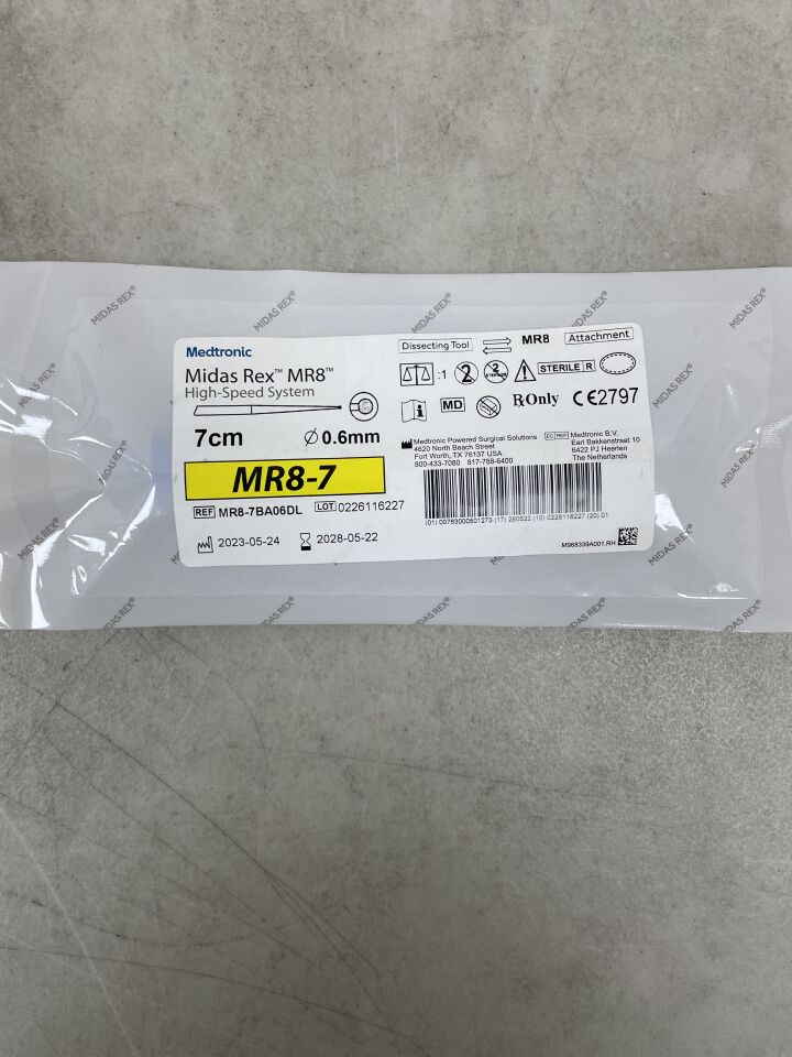 MR8-7BA06DL  -  MEDTRONIC  -  Midas Rex MR8 Long Diamond Ball Cutting Burr, 0.6 mm Head Diameter, 7 cm Shaft Length , ( EA )  -  ( Expiry Date : 2028-05-22 )