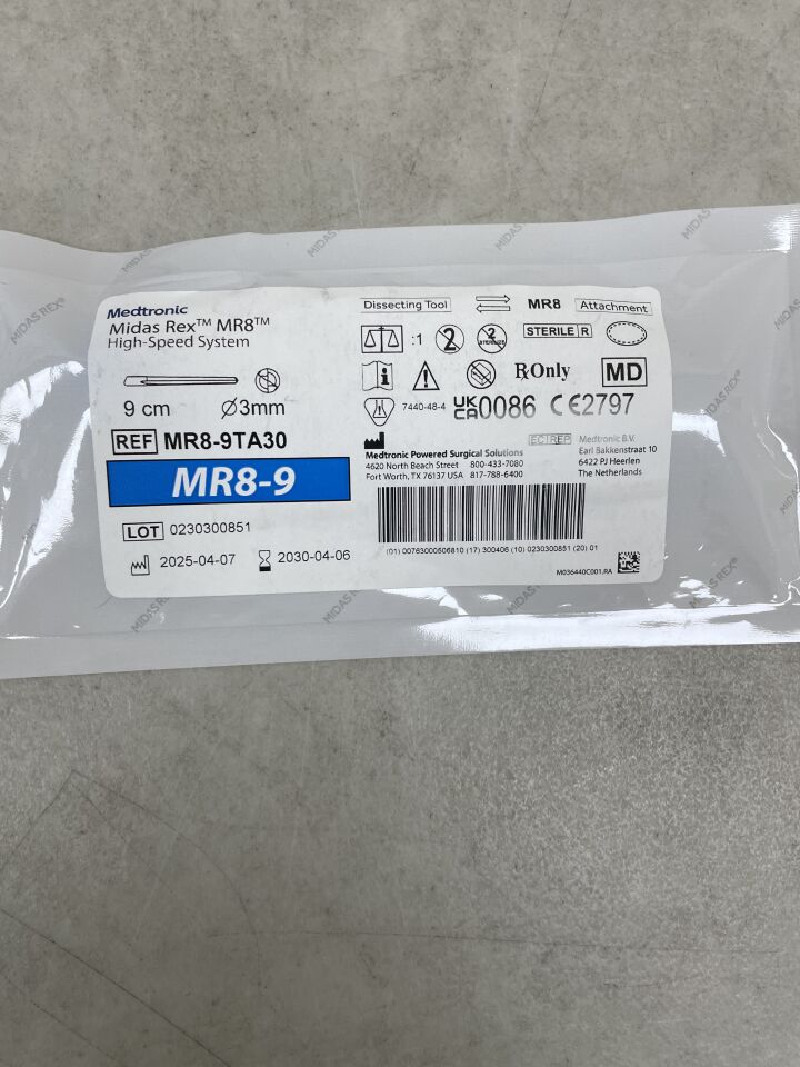 MR8-9TA30  -  MEDTRONIC  -  Midas Rex MR8, Tapered 9cm, 3mm , ( EA )  -  ( Expiry Date : 2030-04-06 )
