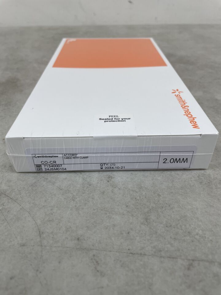 71340007 - SMITH &amp; NEPHEW - Cable ACCORD de 2,0 mm con abrazadera (BX/1) - (Fecha de caducidad: 21/10/2034)