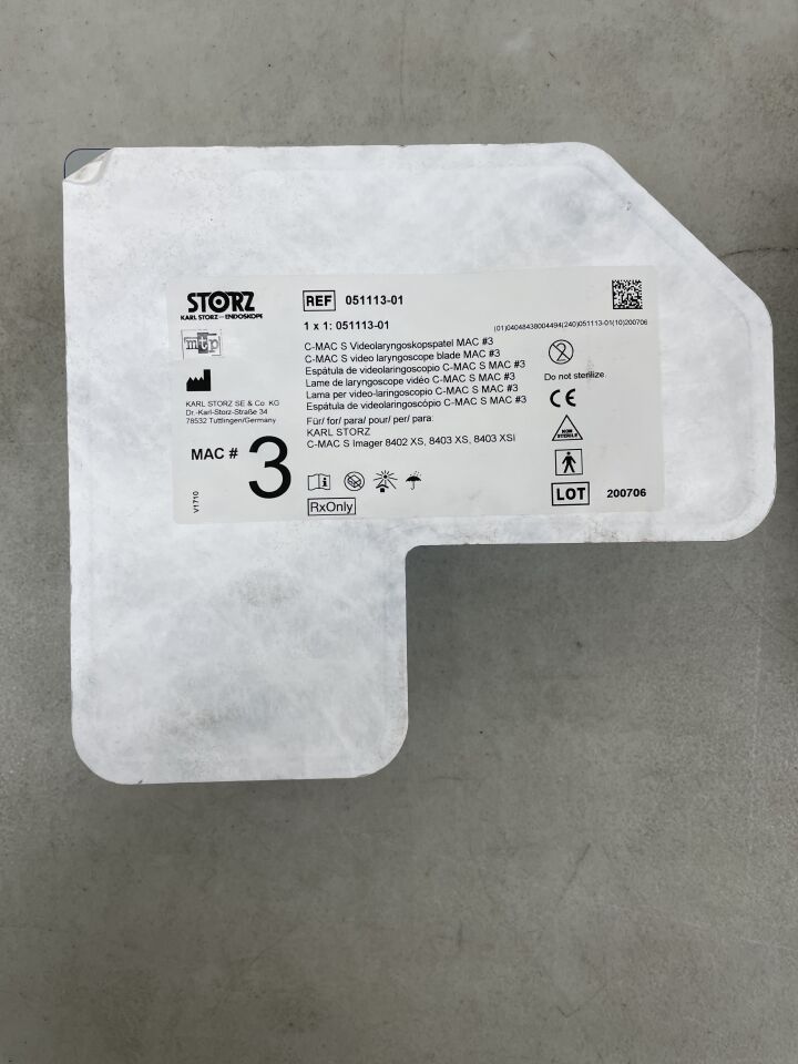051113-01  -  STORZ  -  C-MAC S Video Laryngoscope MAC 3 , ( EA )  -  ( Expiry Date : 2099-12-31 )