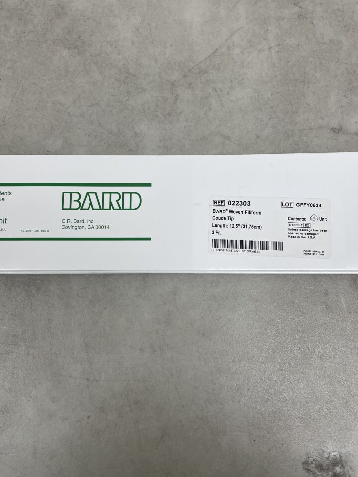 22303 - BARD - Woven Filiform Coude Tip, 3Fr, (BX/1) - ( Expiry Date: 2024-12-01 )