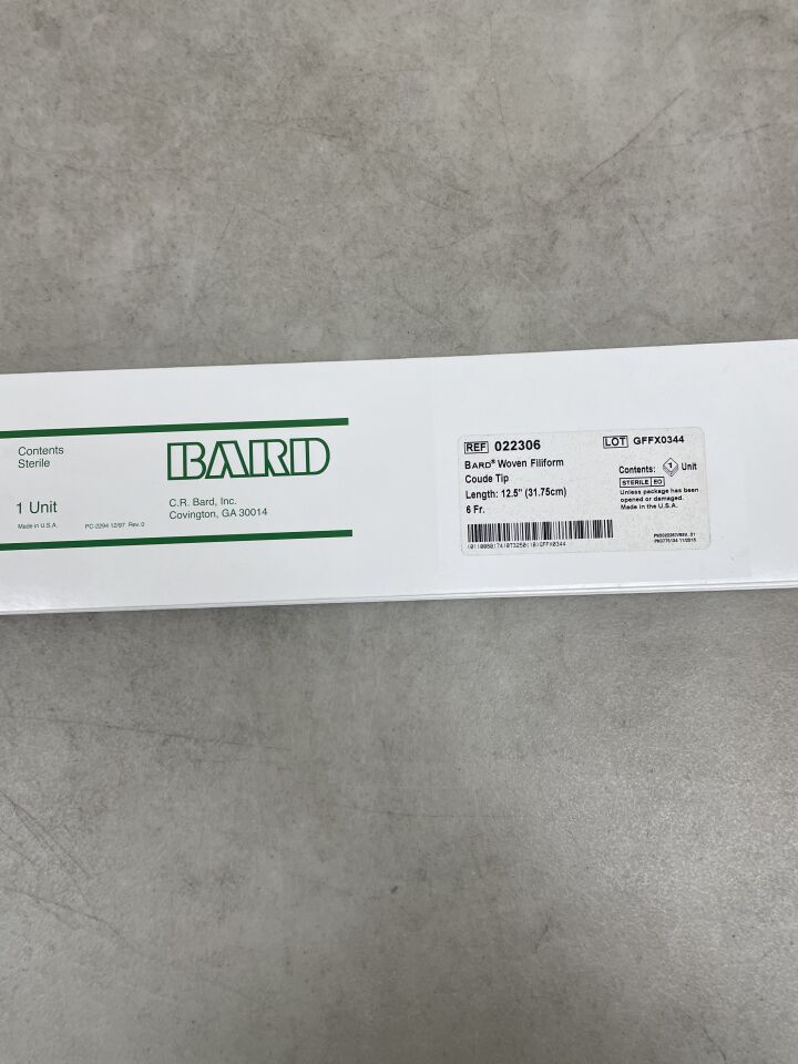 22306 - BARD - Woven Filiform Coude Tip, 6Fr, (BX/1) - ( Expiry Date: 2025-03-01 )