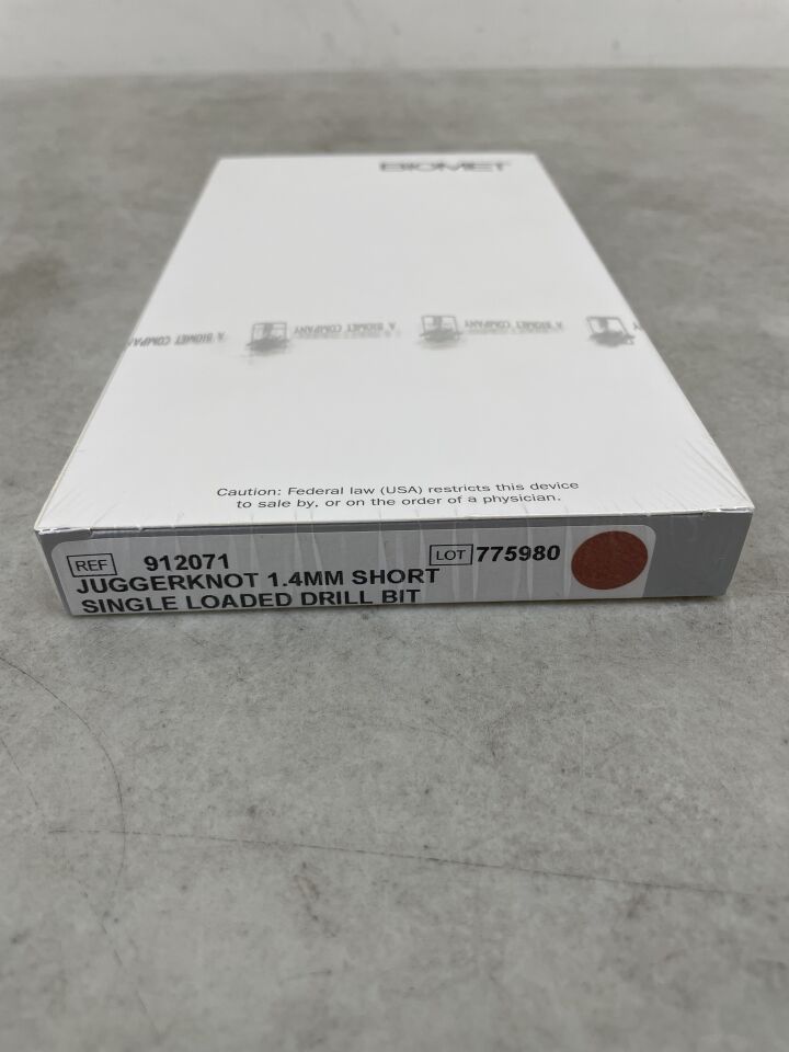 912071 - BIOMET - Juggerknot 1.4mm Short Single Drill Bit, (BX/1) - ( Expiry Date: 2025-04-01 )