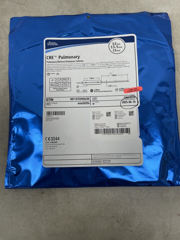 5035 - BOSTON SCIENTIFIC - CRE Pulmonary Balloon Dilation Catheter 12mm x 13.5mm 15mm , (EA) - ( Expiry Date: 2025-06-16 )
