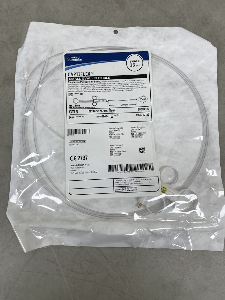 6242 - BOSTON SCIENTIFIC - Captiflex Single-Use Oval Snare, Small, 240 cm Length, 13 mm Loop Width, (EA) - ( Expiry Date: 2024-12-20 )