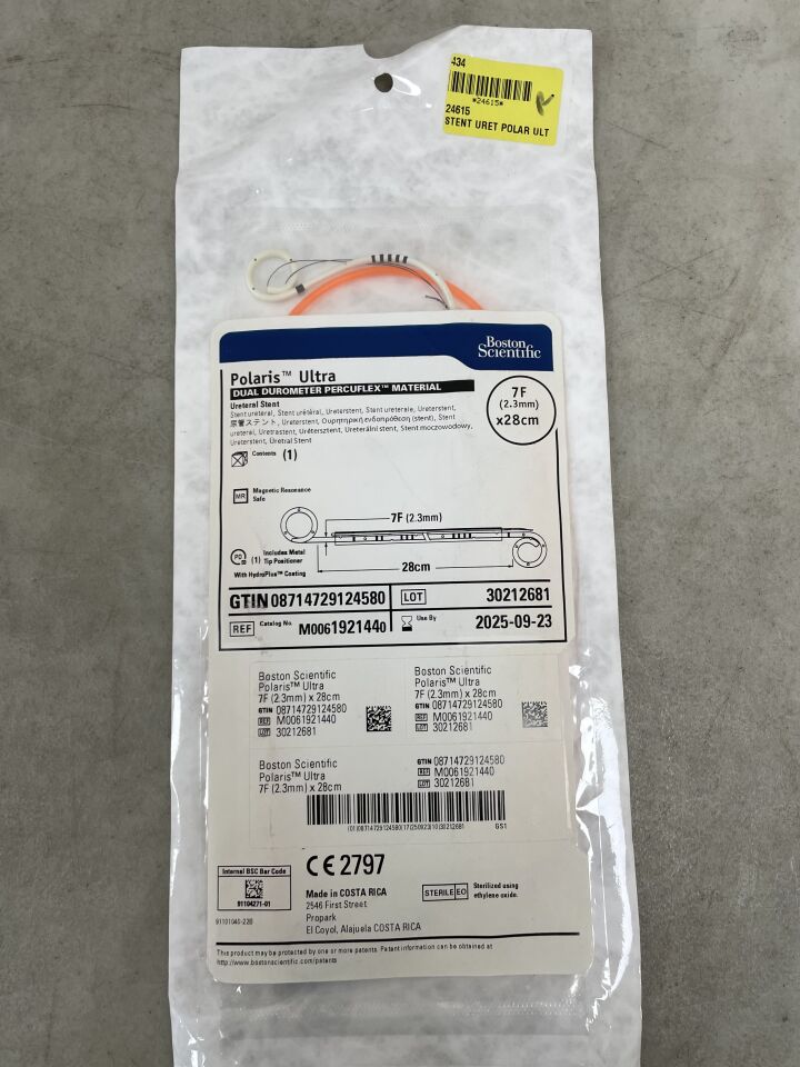 192144 - BOSTON SCIENTIFIC - Polaris Ultra Ureteral Stent - Dual Durometer Percuflex Material - 7Fr x 28cm, (EA) - ( Expiry Date: 2025-09-23 )