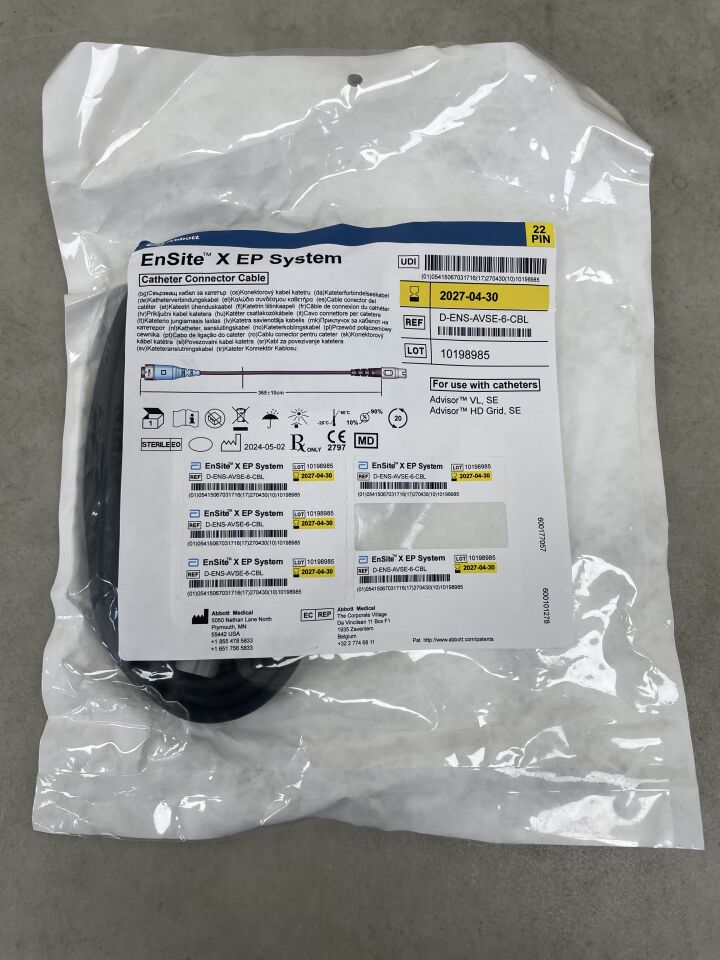 D-ENS-AVSE-6-CBL - 雅培 - EnSite X EP 系統導管連接器電纜（適用於 Advisor），22 針，（EA）-（有效期至：2027-04-30）