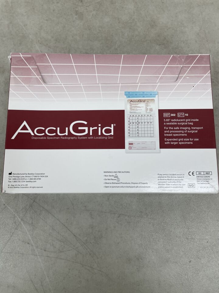 302 - BEEKLEY - Sistema de rejilla accugrid, localizador de muestras, 5,65", (BX/10) - (Fecha de caducidad: 2099-12-31)