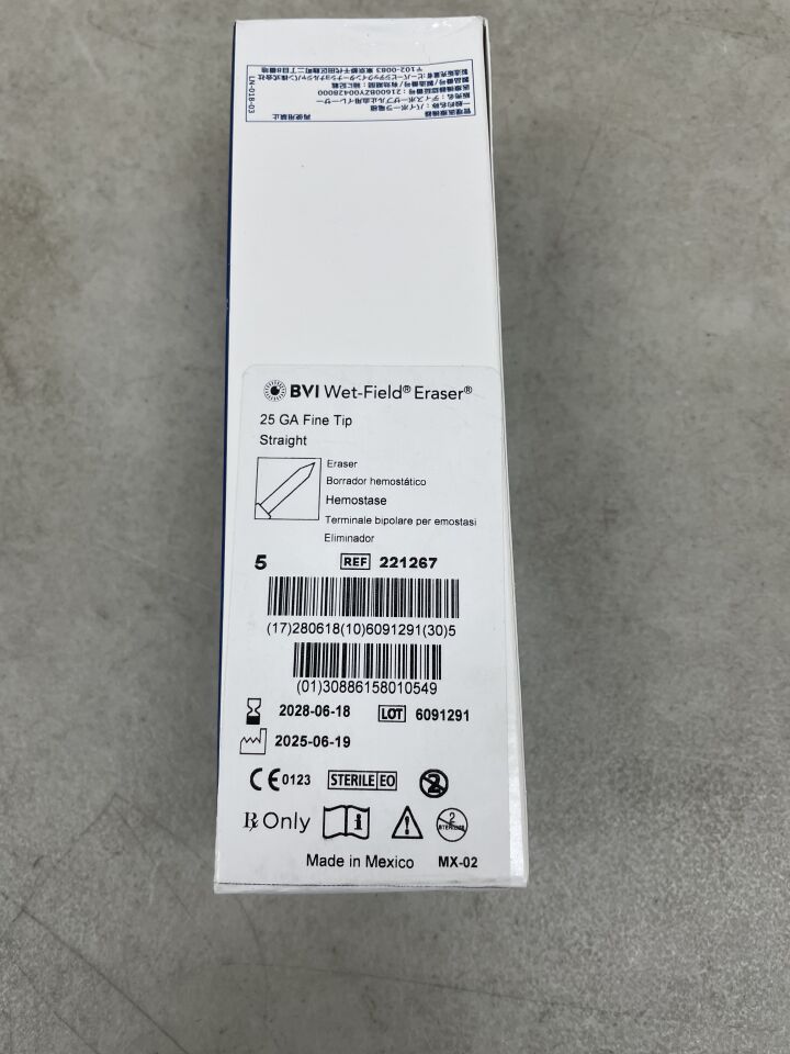 221267 - BVI - Wet-Field Eraser 25 GA Fine Tip, Straight , (BX/5) - ( Expiry Date: 2028-06-18 )