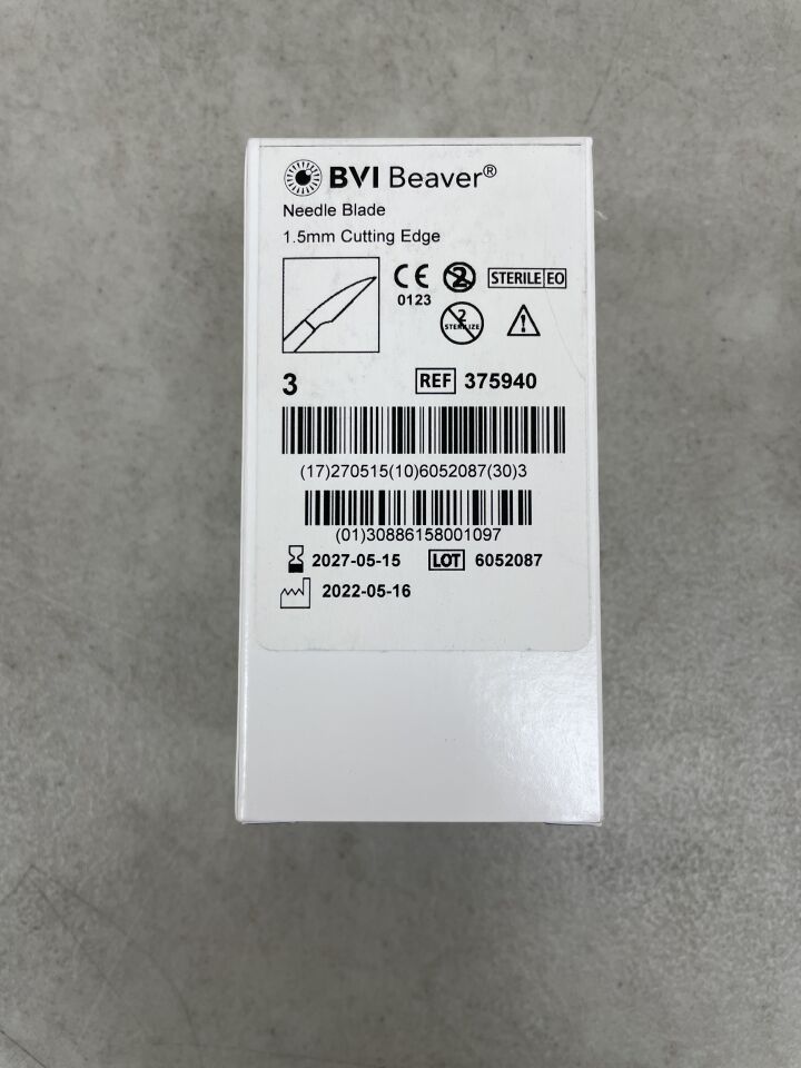 375940 - BVI - Needle Blade 1.5mm Cutting Edge, (BX/3) - ( Expiry Date: 2027-05-15 )