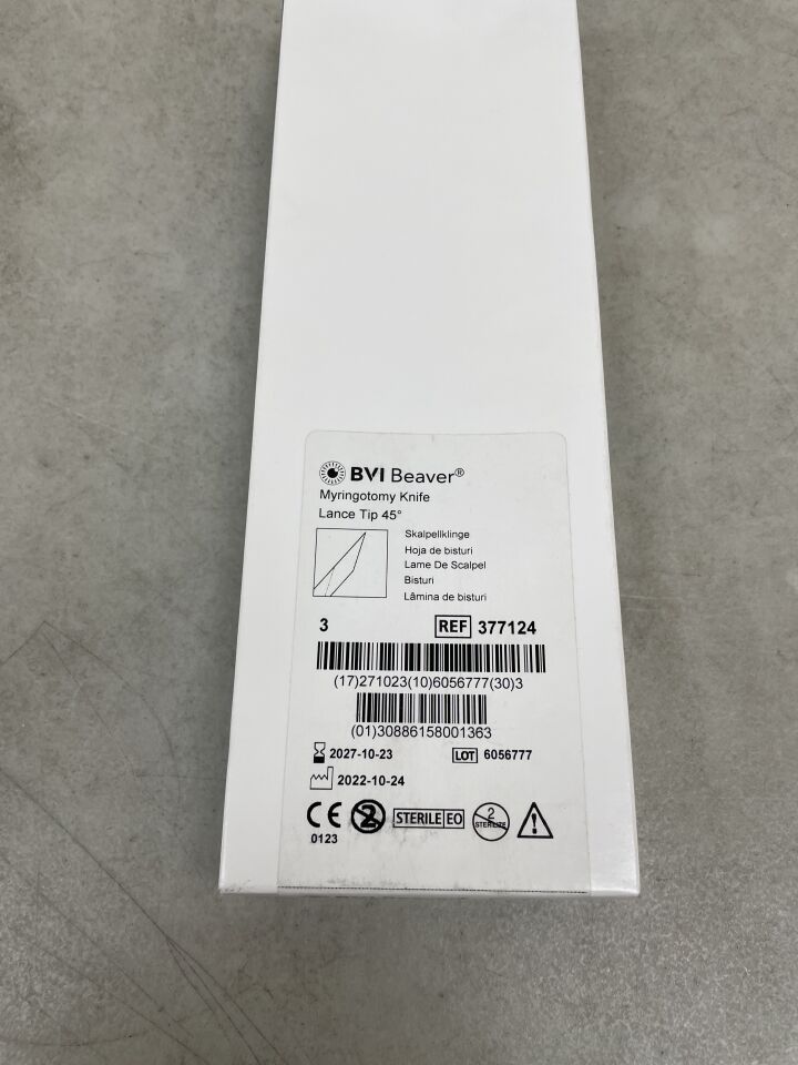 377124 - BVI - Myringotomy Knife Lance Tip, 45 Degree, (BX/3) - ( Expiry Date: 2027-10-23 )