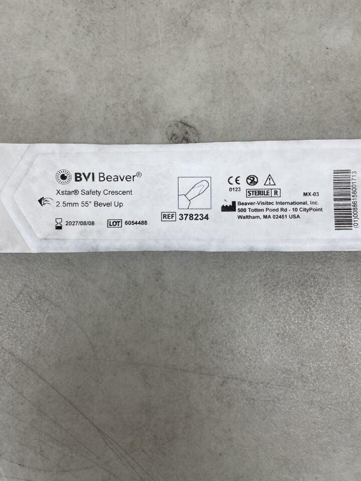 378234  -  BVI  -  Xstar Safety Crescent, 2.5mm/55Deg Bevel Up , ( EA )  -  ( Expiry Date : 2027-08-08 )
