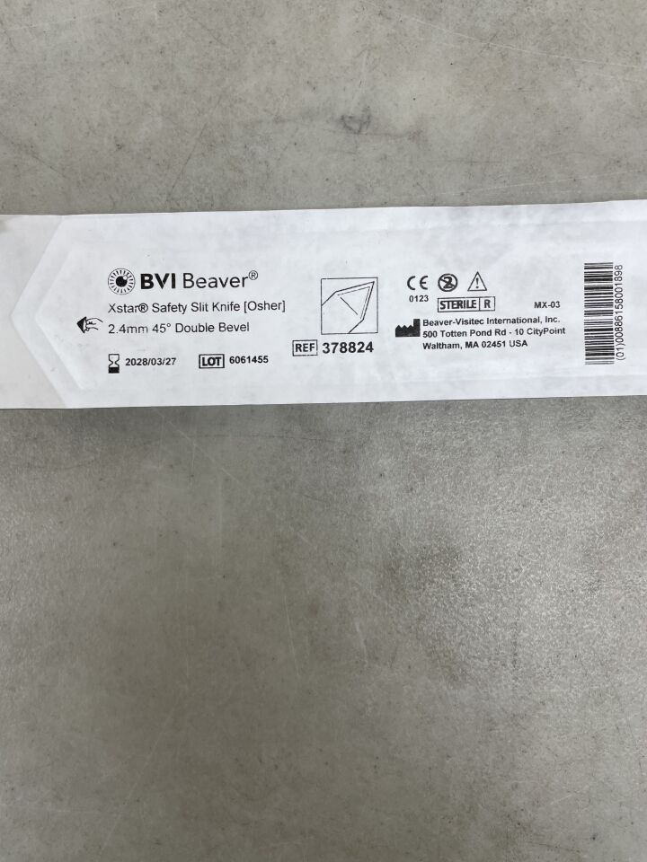 378824 - BVI - Xstar Safety Crescent, 2.5mm/55Deg Bevel Up, (EA) - ( Expiry Date: 2028-03-27 )