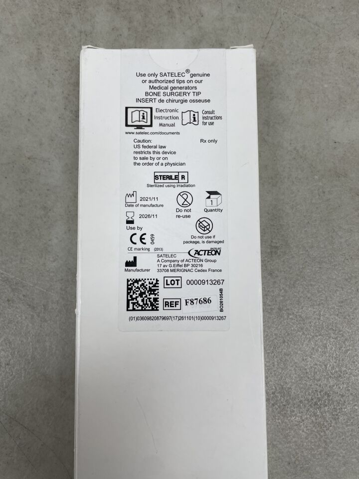 F87686 - MARINA MEDICAL - Punta de raspado dura para piezotomo M+ – RHS2HB, (caja/1) - (Fecha de caducidad: 01/11/2026)